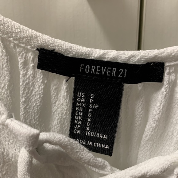 Forever 21 Stone White Long Sleeve Open Shoulder Top - Picture 2 of 4